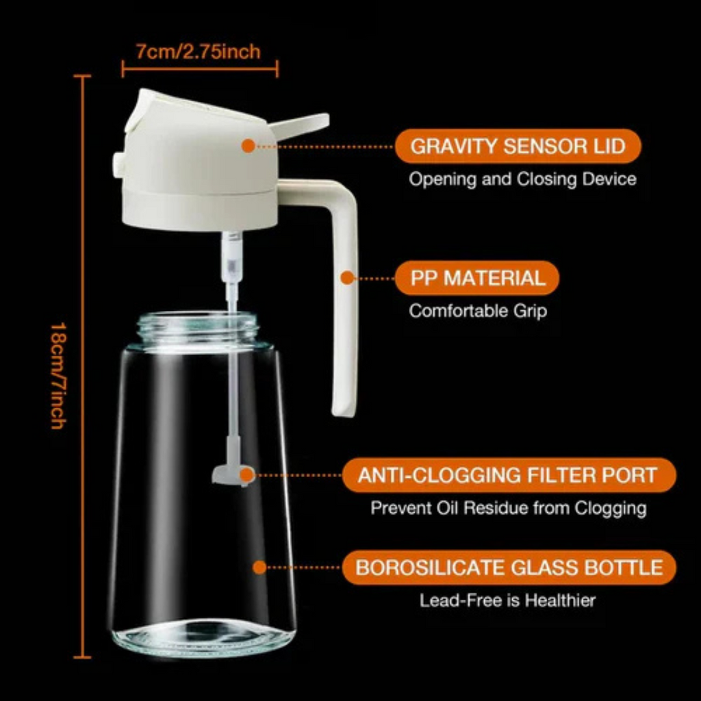 Two In One Oil Spray Bottle (500 ML)